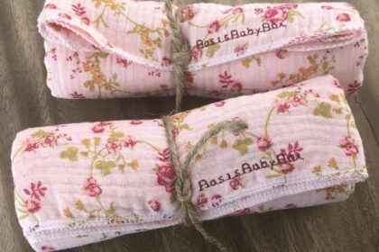 Hydrofiel doek; roze met roosjes